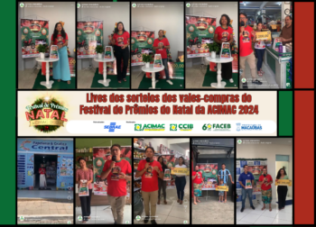 ACIMAC REALIZA SORTEIOS DOS VALES-COMPRAS DO FESTIVAL DE PRÊMIOS DO NATAL 2024